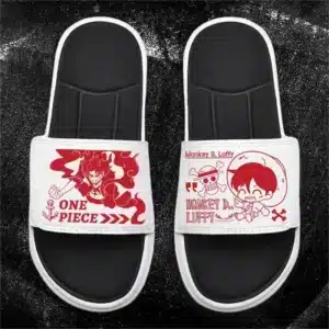 Claquette Blanche Luffy One Piece 1